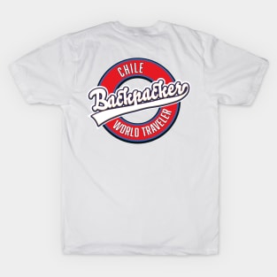 Chile backpacker world traveler logo T-Shirt